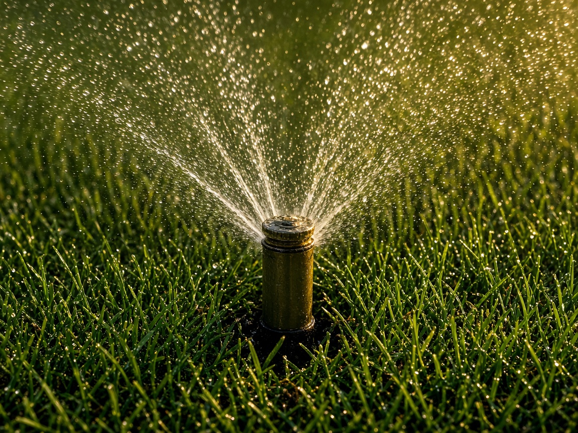 Pop-up sprinkler head in turf